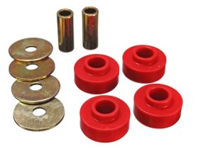 Ford Mustang Differential Carrier Bushings - Energy Suspension - Performance Polyurethane/Hyper-Flex - Red - `99-`04